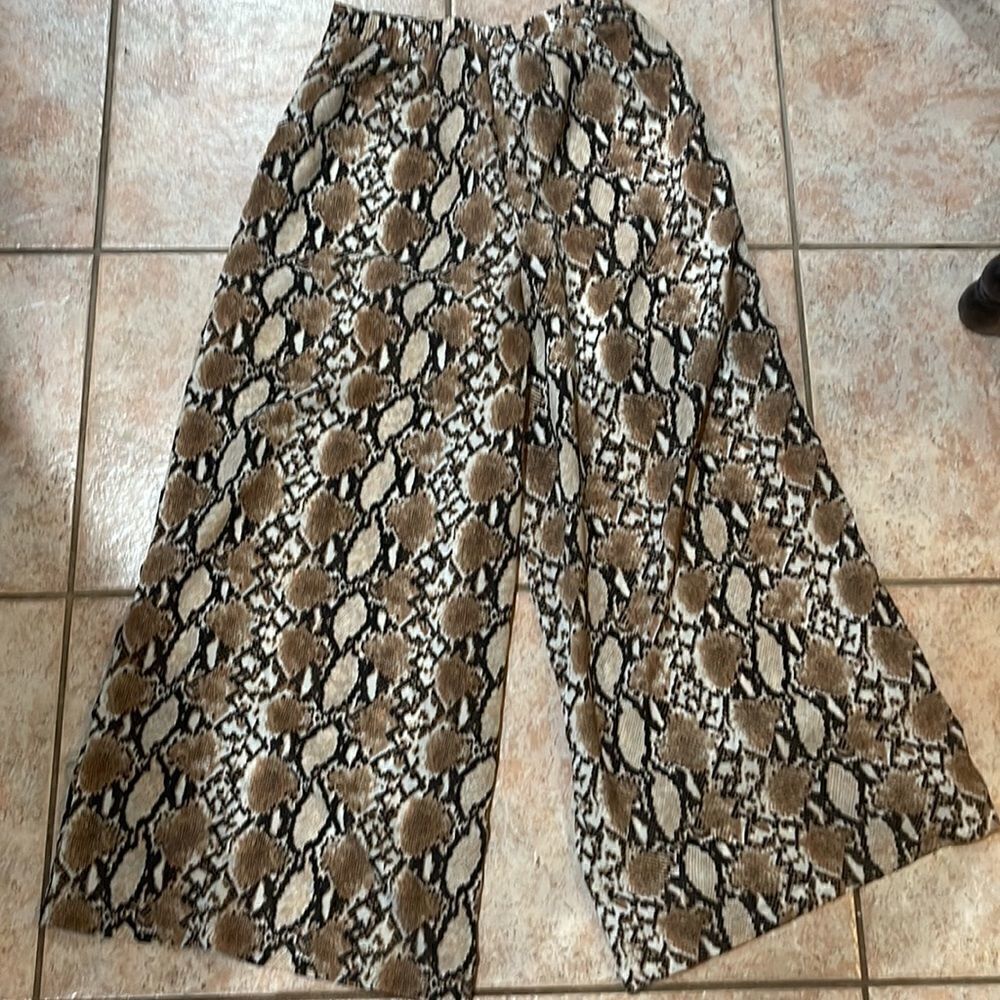 Sugar-Lips python print wide leg pants - Picture 2 of 6